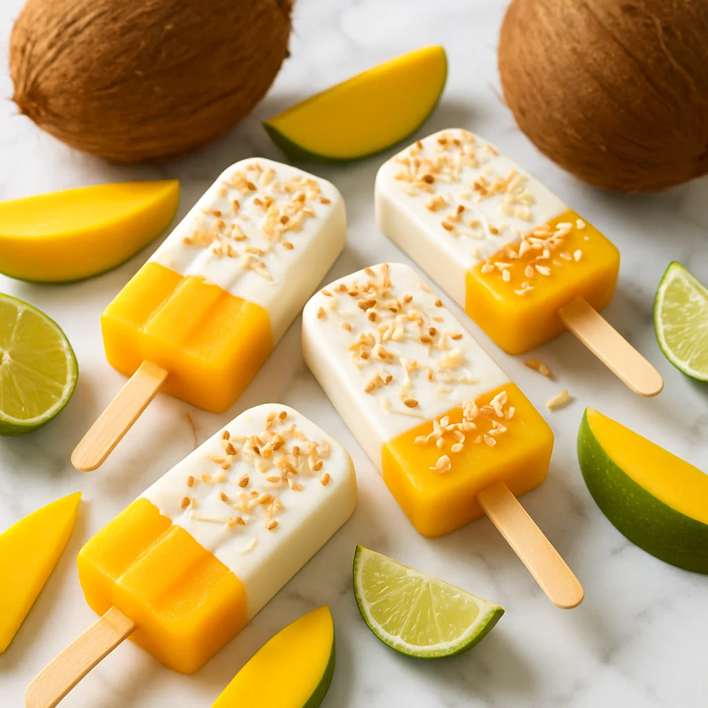 Ghiaccioli Cocco e Mango Tropicale — immagine generata con AI — foto 1
