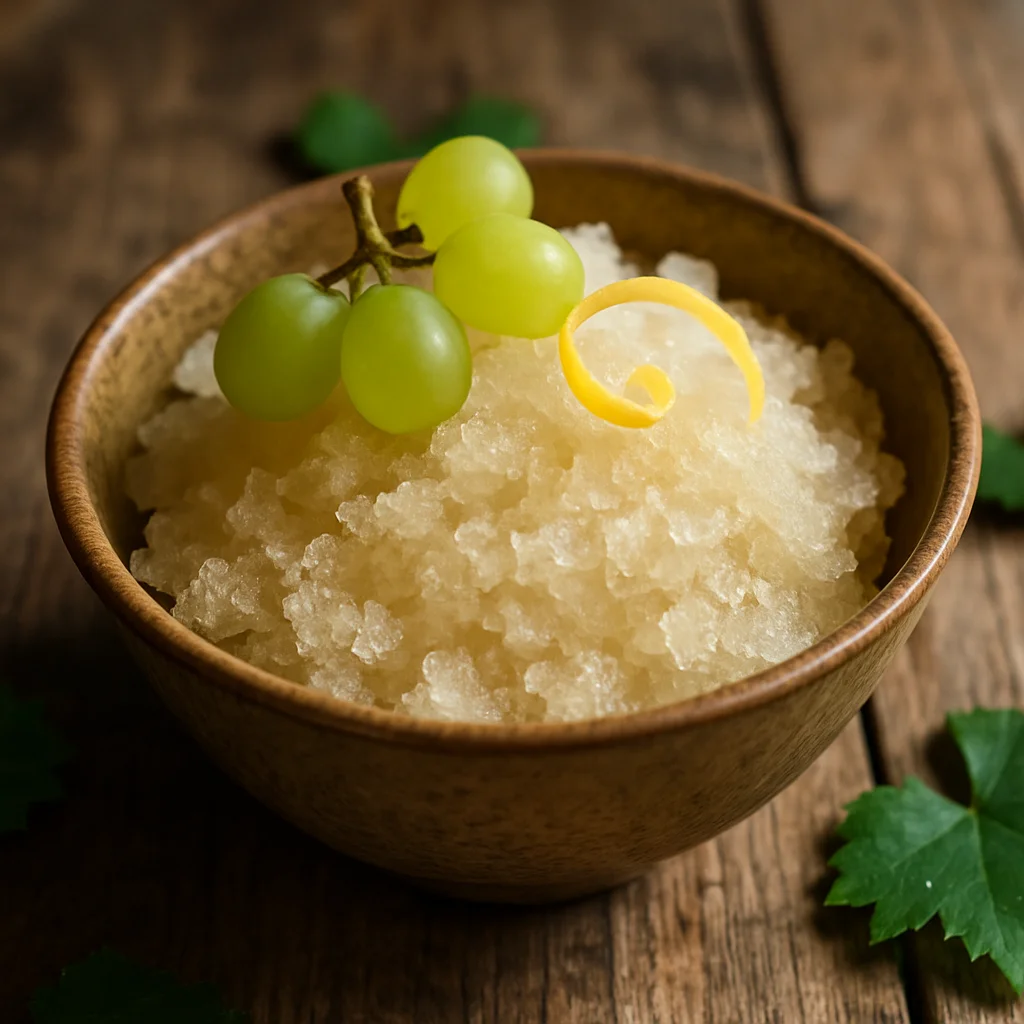Granita all'Uva Bianca Moscato e Limone — immagine generata con AI — foto 1