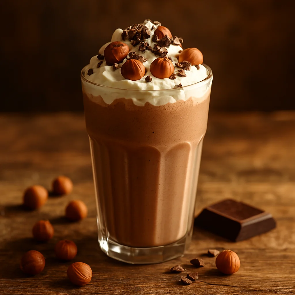 Milkshake alla Nocciola Tostata e Cioccolato Fondente — immagine generata con AI — foto 1