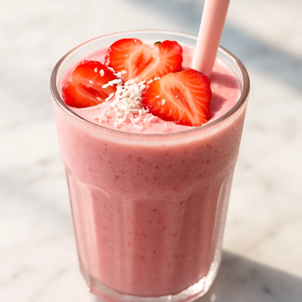 Milkshake Fragola e Cocco — immagine generata con AI — foto 1
